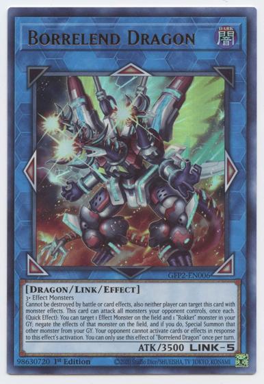 Imagem de Cartão colecionável YU-GI-OH! Borrelend Dragon Ultra Rare 1ª edição