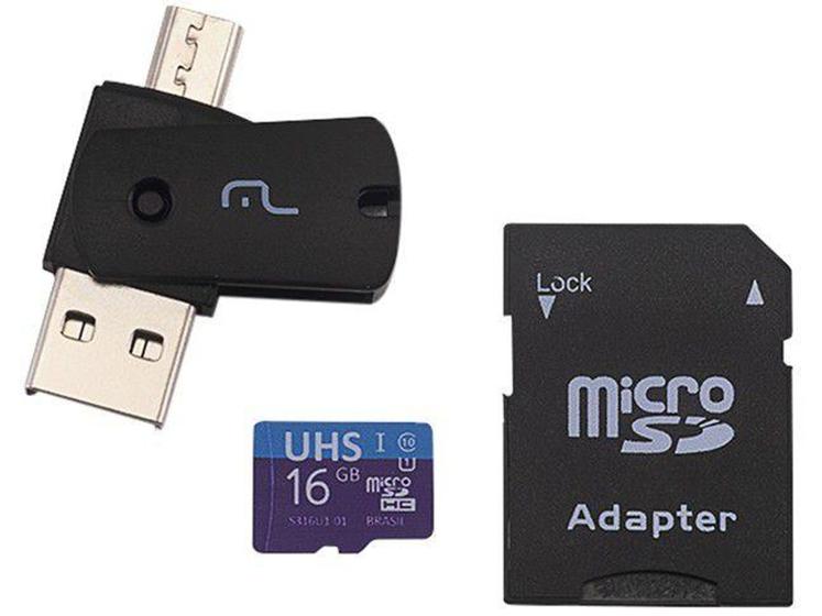 Imagem de Cartão de Memória 16GB Micro SD Multilaser - Classe 10 Ultra High Speed-I