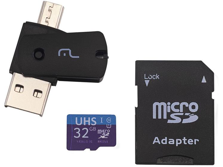 Imagem de Cartão de Memória 32GB Micro SD Multilaser - Classe 10 Ultra High Speed-I