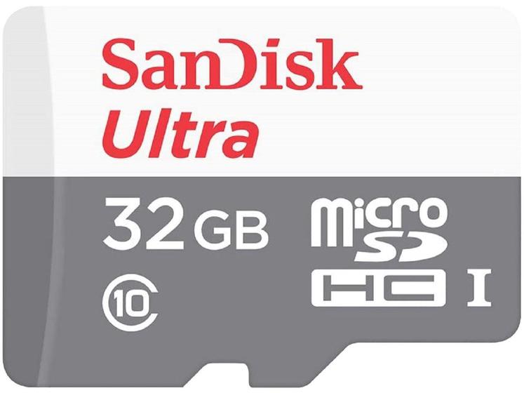 Cartão de Memória 32GB Micro SD SanDisk 10 - com Adaptador SD Ultra Menor preço em Cartão de Memória 32GB Micro SD SanDisk 10 - com Adaptador SD Ultra