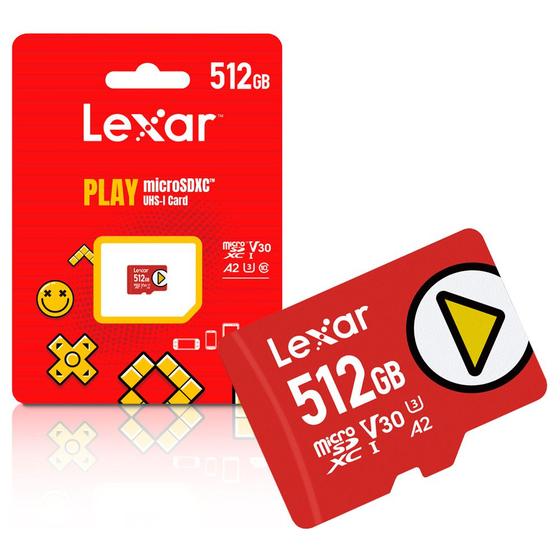 Imagem de Cartão de Memoria 512gb Micro SD Cl10 160mb/s LMSPLAY512G-BNNNU Lexar