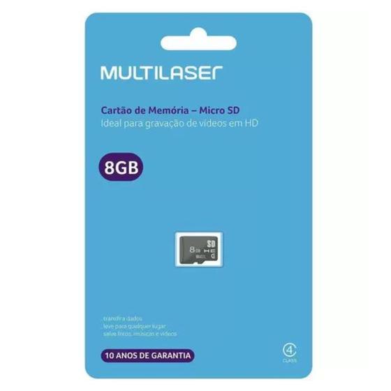 Imagem de Cartão de Memória 8GB Ref MC141 Multilaser