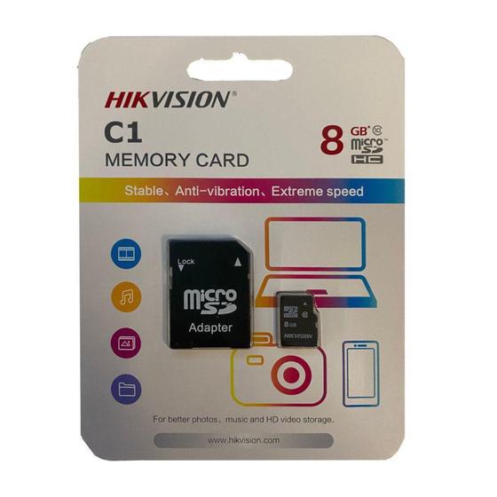 Imagem de Cartão de Memória Hikvision 8GB MicroSDHC Com Adaptador 23MB/s C1 Series HS-TF-C1(STD)/8G/Adapter