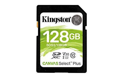 Imagem de Cartão de memória Kingston 128GB SDXC Canvas Select Plus 100MB/s Read Class 10 UHS-I U1 V30 (SDS2/128GB)