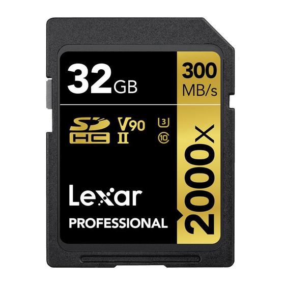 Imagem de Cartão De Memória Lexar 32Gb Cartão Sd Professional 300Mbs