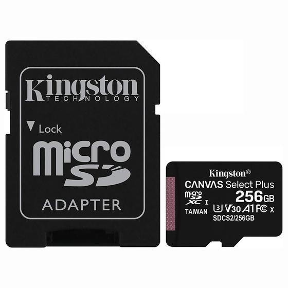 Imagem de Cartao de Memoria Micro SD Kingston 256GB / 100MBS - (SDCS2/256GB)