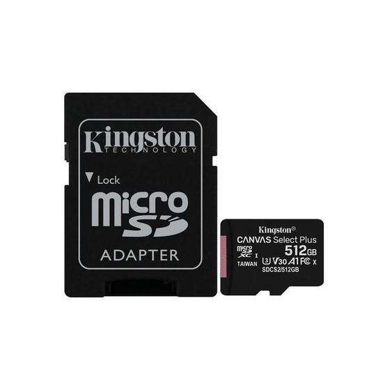 Imagem de Cartão de Memória Micro SD Kingston Canvas Select Plus 512GB - Alta Capacidade e Desempenho Superior