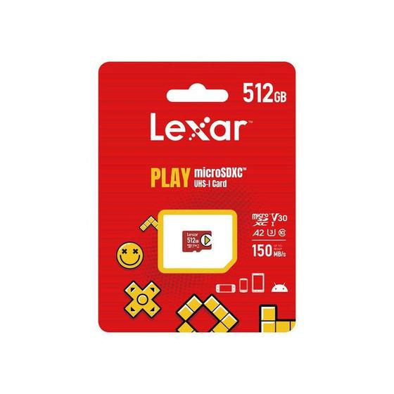 Imagem de Cartão de Memória Micro SD Lexar Play 150 MB/s C10 A2 512 GB - Desempenho Superior para Armazenament