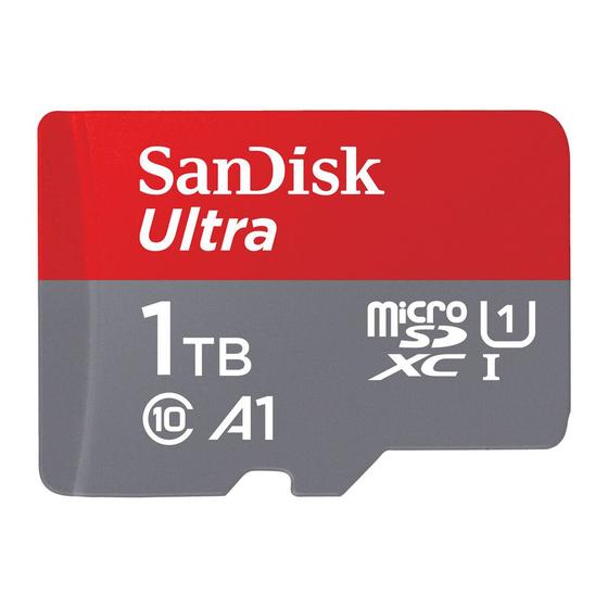 Imagem de Cartão de Memória Micro Sd Sandisk 1Tb Micro Sd Ultra Velocidade de Leitura até 150Mbs