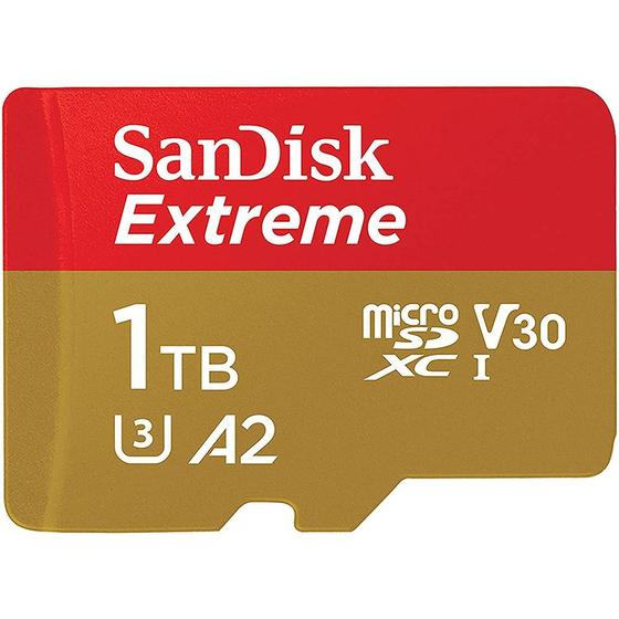 Imagem de Cartão de Memória Micro SD Sandisk Extreme 190-130 MB/s U3 1TB com Adaptador (SDSQXAV-1T00-GN6MA)