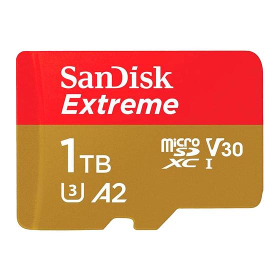 Imagem de Cartao de Memoria Micro SD Sandisk Extreme 1TB / 190-130MBS / U3 - (SDSQXAV-1T00-GN6MA)