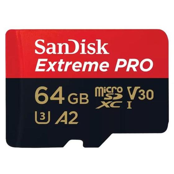 Imagem de Cartão de Memória Micro SD SanDisk Extreme U3 64GB - Velocidade de Leitura 200MB/s