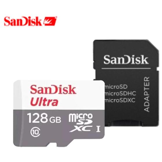 Imagem de Cartão de memória MicroSd Sandisk 128gb Ultra Classe 10 100mb/s