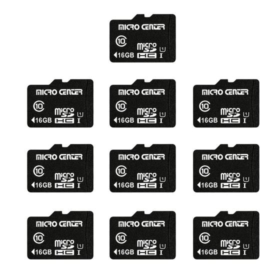 Imagem de Cartão de memória microSDHC Micro Center 10 Pack 16 GB Classe 10