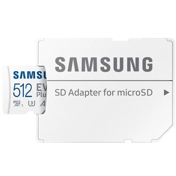 Imagem de Cartão de memória microSDXC 512GB Samsung EVO Plus (UHS-I, U3, A2, V30 c/ Leitor) - MB-MC512KA/AM