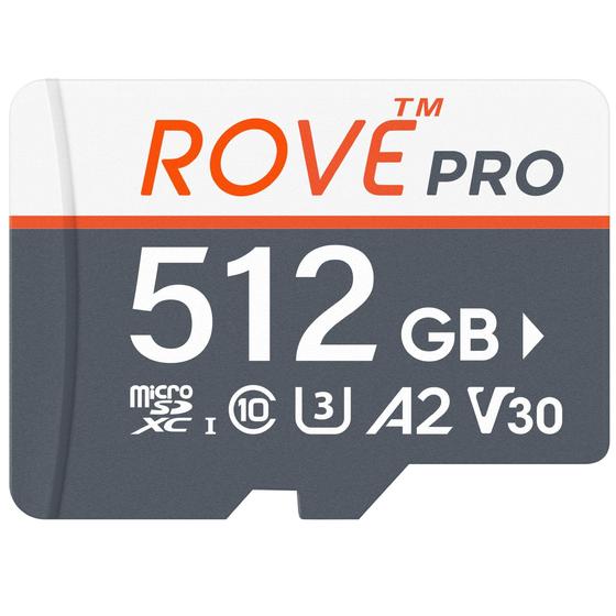 Imagem de Cartão de Memória microSDXC ROVE PRO 512GB - 100MB/s com Adaptador