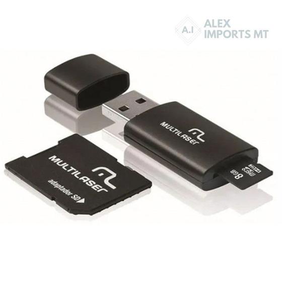 Imagem de Cartão De Memória Multilaser 8gb Micro Sd+usb