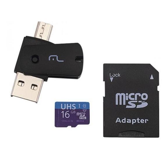 Imagem de Cartão de Memória Multilaser Ultra Speed-I 16GB MC150 Preto