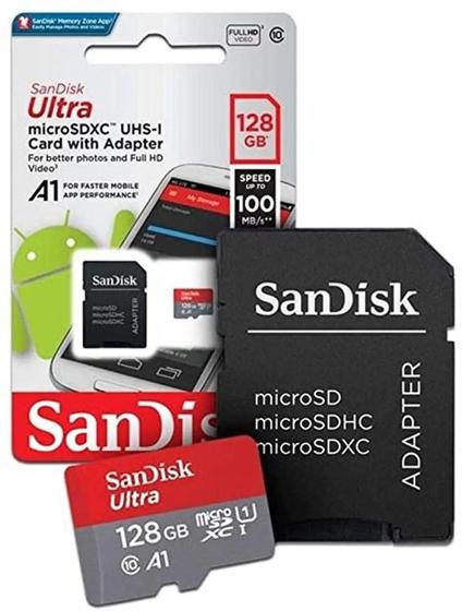 Imagem de Cartão de memória sandisk 128 gb micro sdxc classe 10 ultra