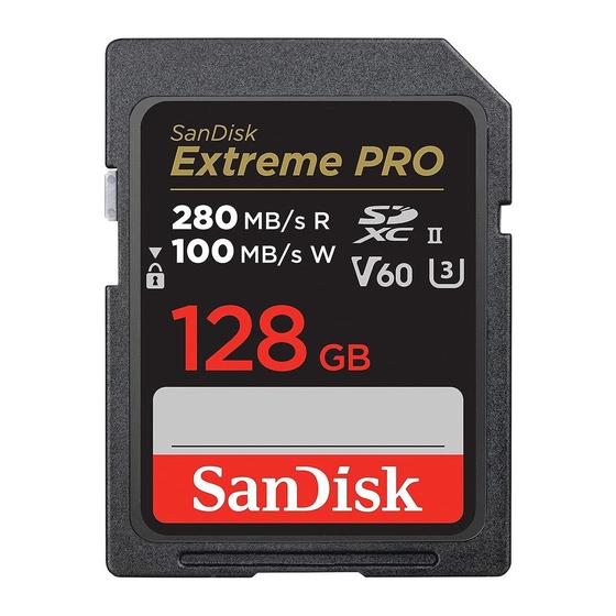 Cartão de Memória Sandisk 128gb Cartão Sd Extreme Pro 280Mbs Menor preço em Cartão de Memória Sandisk 128gb Cartão Sd Extreme Pro 280Mbs