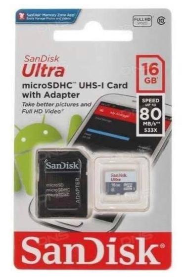 Imagem de Cartao de memoria sandisk 16gb/32gb/64gb/128gb ultra micro sdhc -UHS-l card