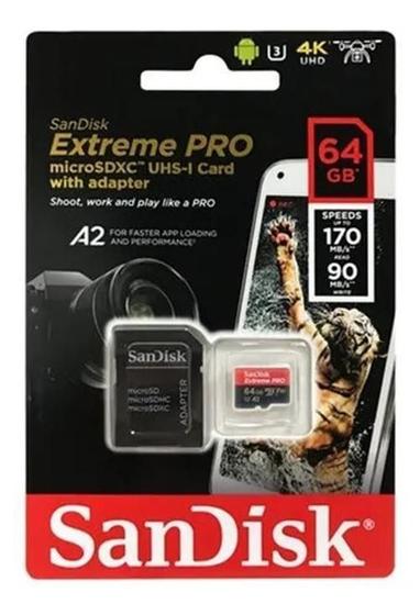 Imagem de Cartão De Memória Sandisk Extreme Pro 64Gb Classe 10