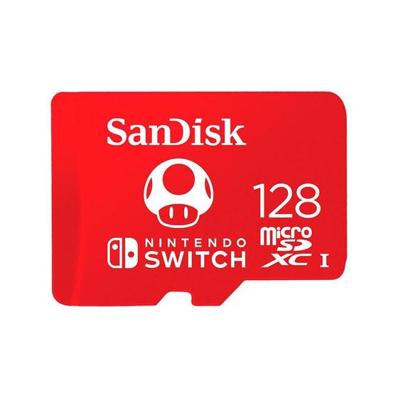 Imagem de Cartão de Memória SanDisk Micro SD Nintendo Switch 128GB - SDSQXAO-128G-GNCZN