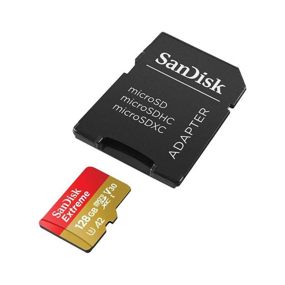 Cartão de Memória SanDisk MicroSD Extreme 128GB Classe 10 SDSQXAA