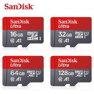 Imagem de Cartão de Memória Sandisk  Ultra 16GB 32GB 64GB 128GB 100mb/s Classe 10 Micro sd para smartphones notebooks