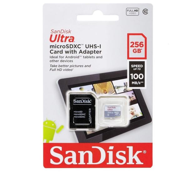 Imagem de Cartão de Memória SanDisk Ultra 256GB Micro SD Classe 10