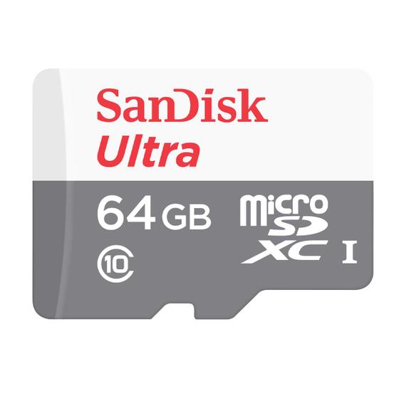 Imagem de Cartao de Memoria Sandisk Ultra SDSQUNR-64G-GN3MA - 64GB - Micro SD com Adaptador - 100MB/s