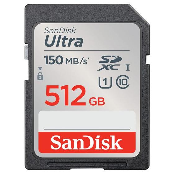 Imagem de Cartao de Memoria SD de 512GB Sandisk Ultra SDSDUNC-512G-GN6IN - Preto/Cinza