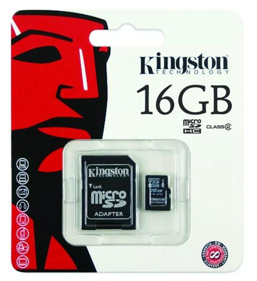 Imagem de Cartao de Memoria SD Kingston 16GB Com Adaptador