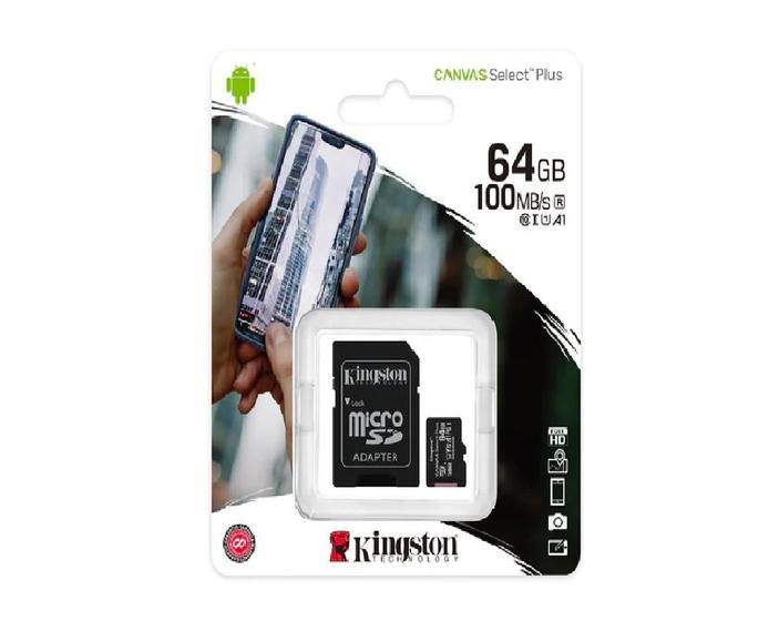 Imagem de Cartao de memoria sd kingston 64 gb canvas select plus class