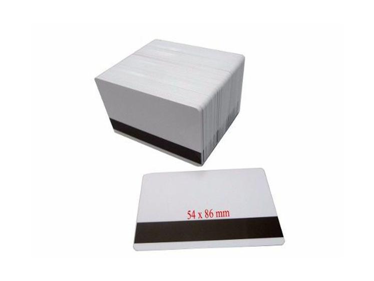 Imagem de Cartão de PVC Branco para Crachá 54 X 86mm com Tarja - 25 Und