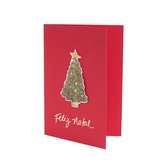 Cartão enjoy arvore feliz natal vermelho - Teca - Organização de ...