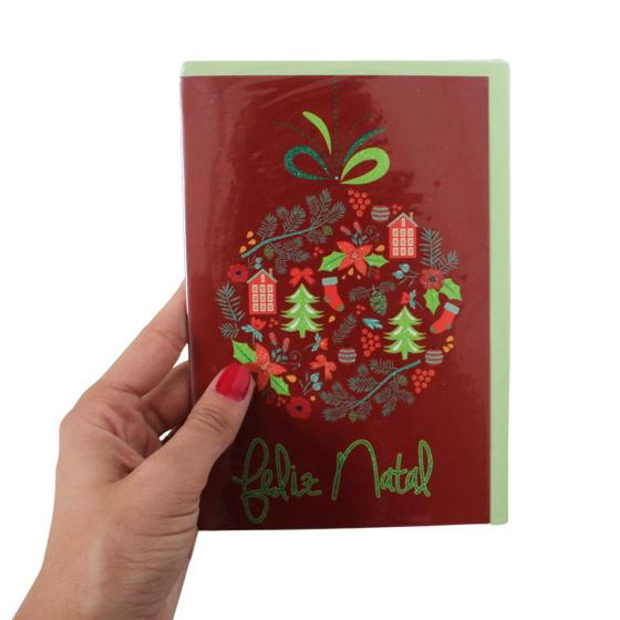 Imagem de Cartão Feliz Natal Com diversos modelinhos - Sortido