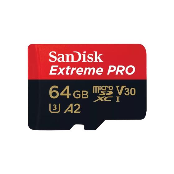 Imagem de Cartao mem  micro sd 64gb sandisk  classe 10 c/ adap 200mb/s extreme pro