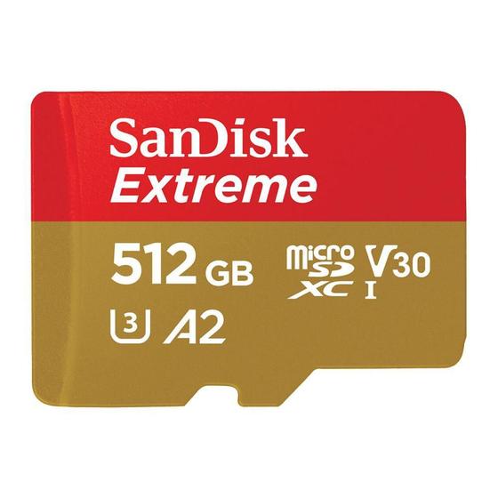 Imagem de Cartão Memória Micro Sd Sandisk 512Gb Microsd Extreme 190Mbs