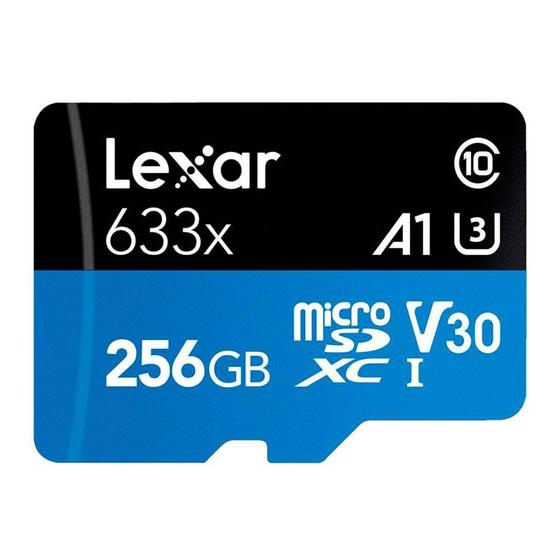 Imagem de Cartão Memória Micro SDXC 256GB 100MBs Lexar cADAPT