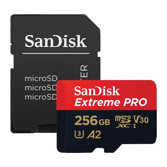 Imagem de Cartão Memória MicroSd Sandisk 256gb Micro Sd com Adaptador