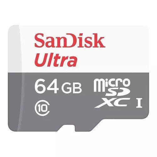 Imagem de Cartão Memória SanDisk Micro Sd 64GB Utra Classe 10 100 Mb/s Camere WI FI Smartphone Celular Tablet