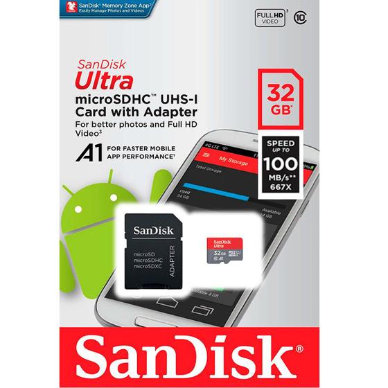 Imagem de Cartão memoria sandisk sdsqunr 32gb classe 10