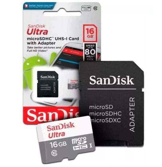 Imagem de Cartão Micro Sd 16GB Ultra Classe 10 MicroSDXC UHS-I 100mb/S