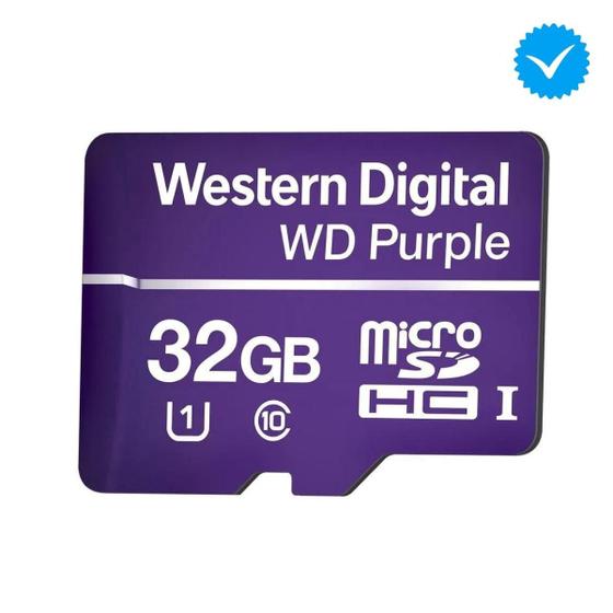 Imagem de Cartão micro-SD 32 GB WD Purple Intelbras Revenda Oficial
