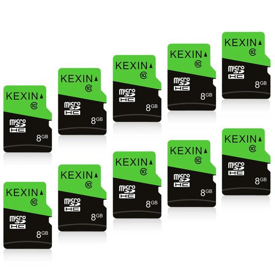 Imagem de Cartão Micro SD Kexin 8GB UHS-I C10 com Adaptador SD - Pacote com 20 Unidades