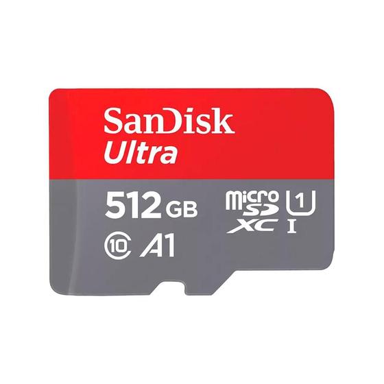 Imagem de Cartão Micro SD SanDisk Ultra 512GB, Com Adaptador 150MB/s - SDSQUAC-512G-GN6MA