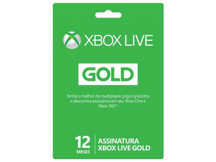 Imagem de Cartão Microsoft Xbox Live Gold 12 meses