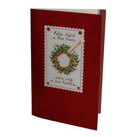 Cartão Para Presente Natal Vermelho Guirlanda - Feliz Natal e Ano Novo... -  Presentes Evangélicos - Organização de Escritório - Magazine Luiza