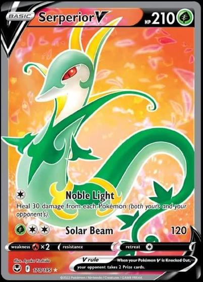 Imagem de Cartão Pokémon Serperior V 170/195 Silver Tempest Ultra Rare